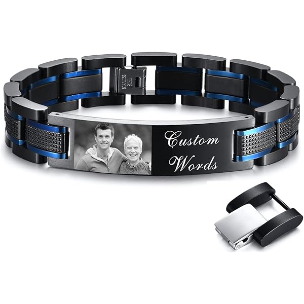 アクセサリー Engraved Cutstone Link Bracelet Link Bracelets - Vibe Jewelry